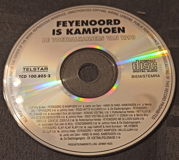 Various : Feyenoord Is Kampioen - De Voetbalkanjers Van 1993 (CD, Album)