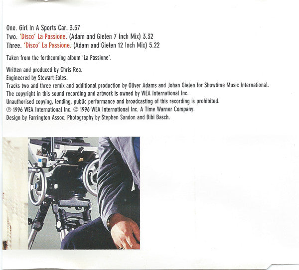 Chris Rea / Shirley Bassey : Girl In A Sports Car / 'Disco' La Passione  (CD, Maxi)