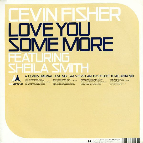 Cevin Fisher : Love You Some More (12")