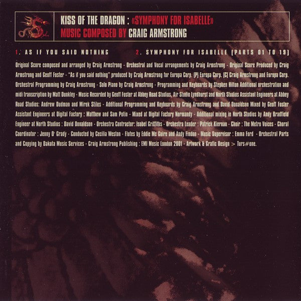 Craig Armstrong : Kiss Of The Dragon: Symphony For Isabelle (CD, Album)