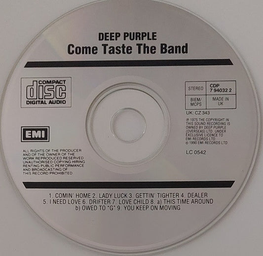 Deep Purple : Come Taste The Band (CD, Album, RE)