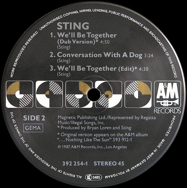 Sting : We'll Be Together (12", Single)