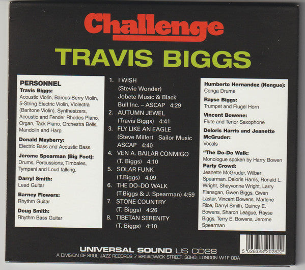 Travis Biggs : Challenge (CD, Album, RE, Dig)