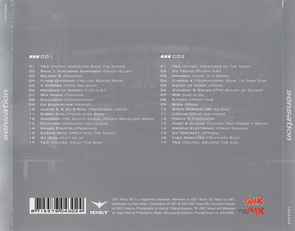 Various : Sensation (2xCD, Mixed)