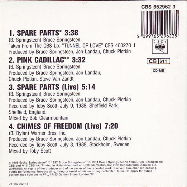 Bruce Springsteen : Spare Parts (CD, Mini, Maxi)