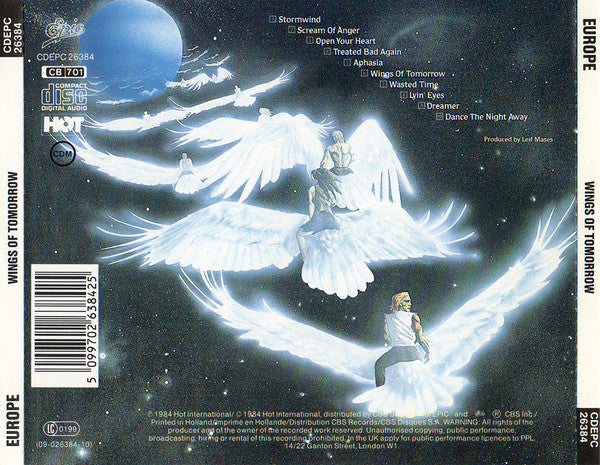 Europe (2) : Wings Of Tomorrow (CD, Album, RE)