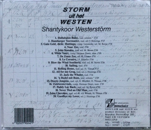 Shantykoor Westerstörm, Westerbroek : Storm Uit Het Westen  (CD, Album)