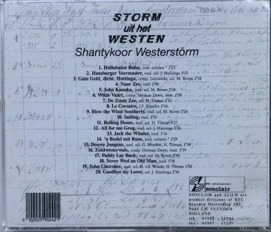 Shantykoor Westerstörm, Westerbroek : Storm Uit Het Westen  (CD, Album)