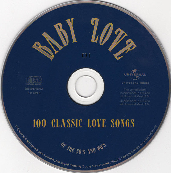 Various : Baby Love (100 Classic Love Songs Of The 50's And 60's) (4xCD, Comp + Box)