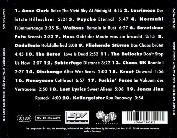 Various : Indie Punk Vol.2 (CD, Comp)