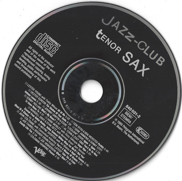 Various : Jazz-Club • Tenor Sax (CD, Comp)