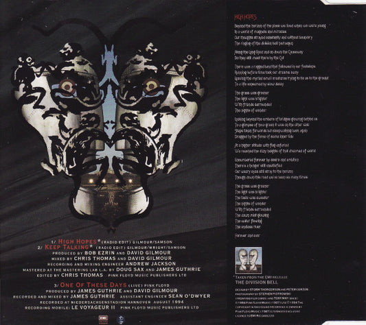 Pink Floyd : High Hopes / Keep Talking (CD, Single)