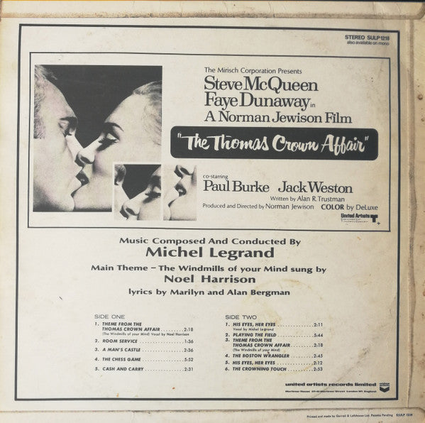 Michel Legrand : The Thomas Crown Affair (Original Motion Picture Score) (LP, Album)