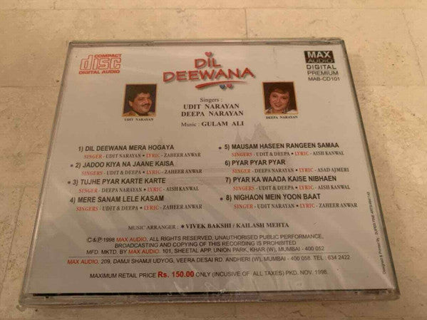 Udit Narayan & Deepa Narayan : Dil Deewana (CD)