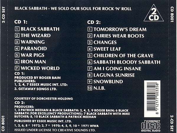 Black Sabbath : We Sold Our Soul For Rock 'N' Roll (2xCD, Comp, RE, Spe)
