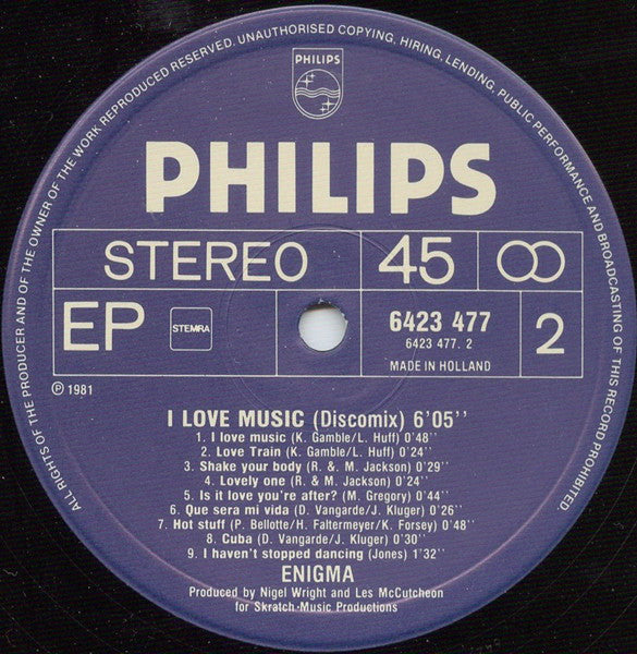 Enigma (2) : Disco Mix 1981 (2x12", EP, Maxi)