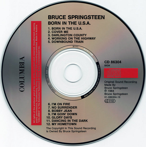 Bruce Springsteen : Born In The U.S.A. (CD, Album, RE)