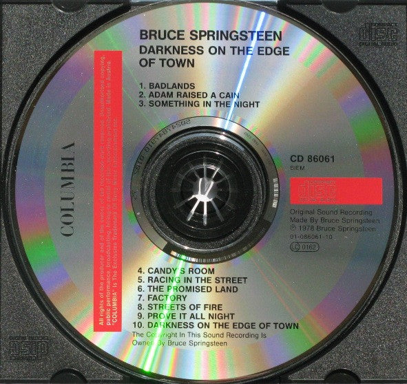 Bruce Springsteen : Darkness On The Edge Of Town (CD, Album, RE)