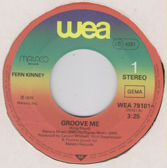 Fern Kinney : Groove Me (7", Single)