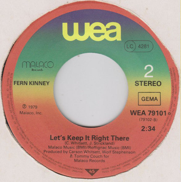 Fern Kinney : Groove Me (7", Single)