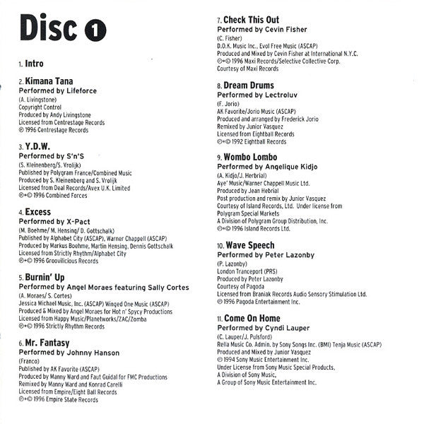 Junior Vasquez : Live (Vol. 1) (2xCD, Comp, Mixed)