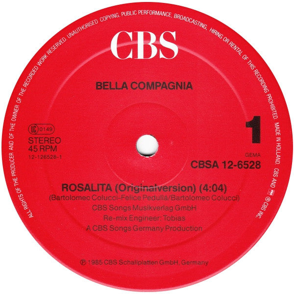 Bella Compagnia : Rosalita (12")