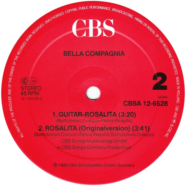 Bella Compagnia : Rosalita (12")