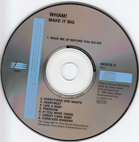 Wham! : Make It Big (CD, Album, RE)