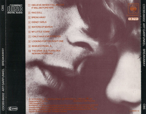 Art Garfunkel : Breakaway (CD, Album, RE, DAD)
