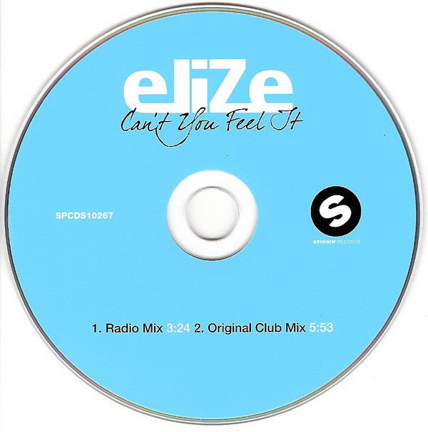 eliZe : Can't You Feel It (CD, Single)