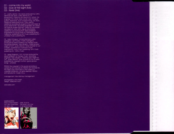 Kylie Minogue : Come Into My World (CD, Single, CD2)