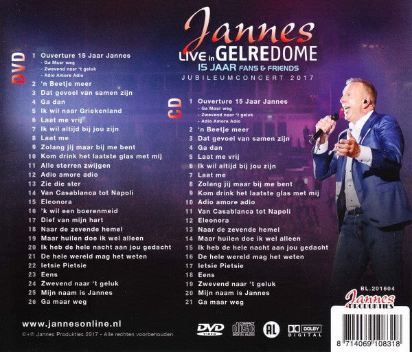 Jannes : Live In Gelredome: 15 Jaar Fans & Friends (CD, Album + DVD, Album)