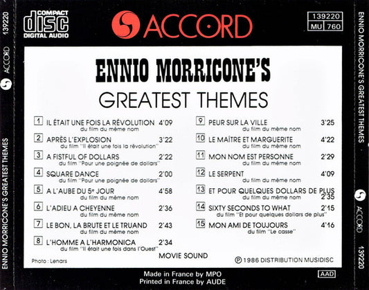 Ennio Morricone : His Greatest Themes (CD, Comp)