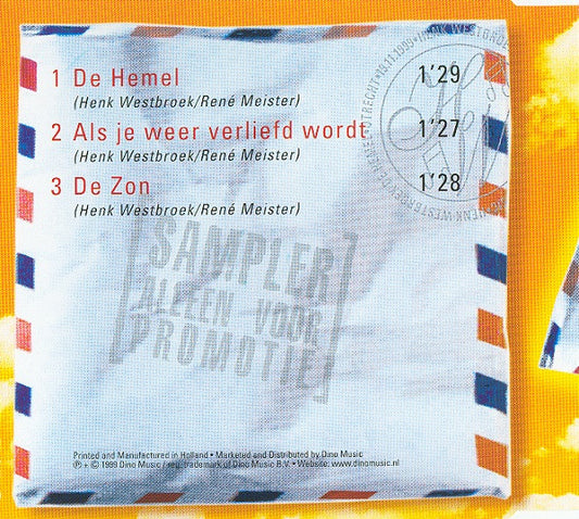 Henk Westbroek : De Hemel (CD, Single, Promo, Smplr)
