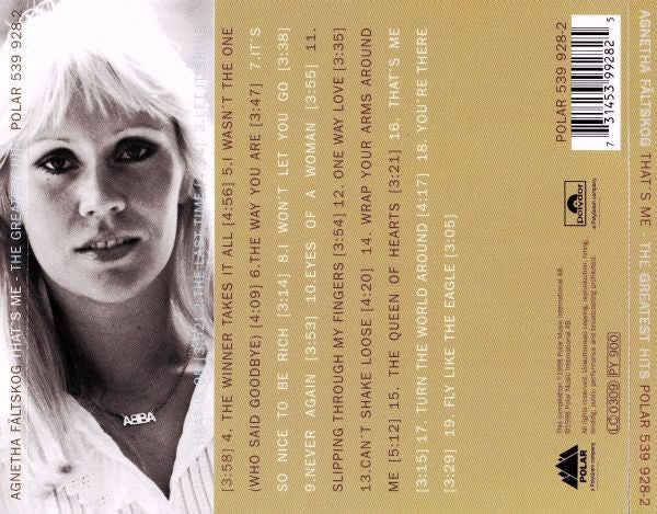Agnetha Fältskog : That's Me - The Greatest Hits (CD, Comp, RM)