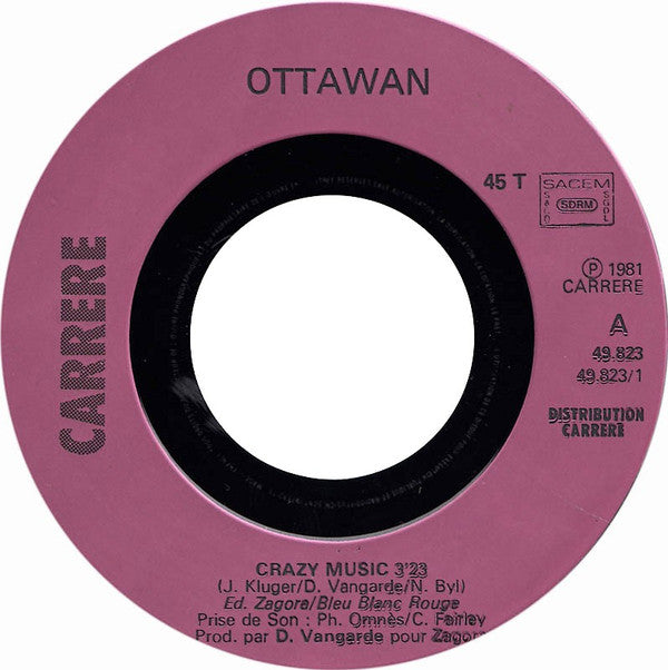 Ottawan : Musique Magique / Crazy Music (7", Single)
