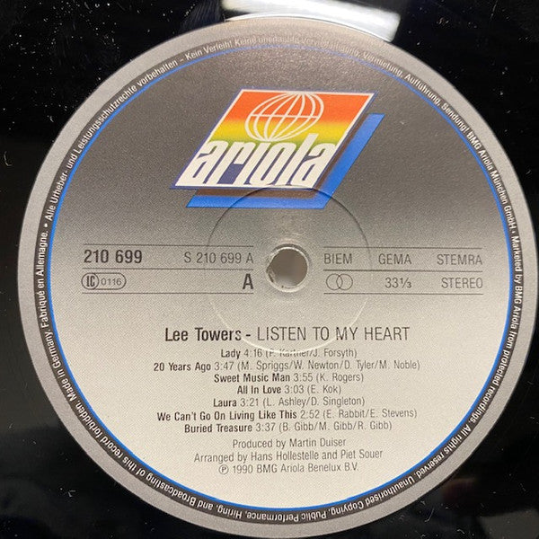 Lee Towers : Listen To My Heart (LP)