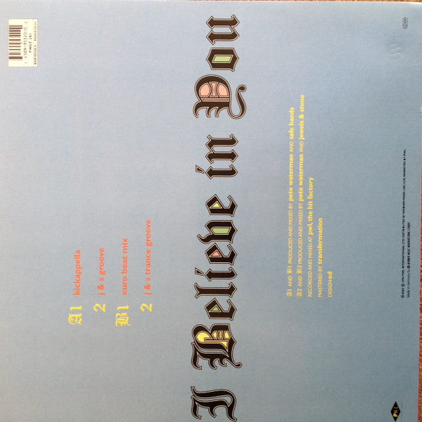 Kuttin' Edge Featuring Dale Joyner : I Believe In You (12")