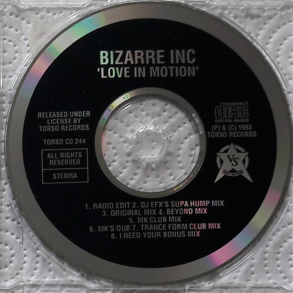 Bizarre Inc : Love In Motion (CD, Maxi)