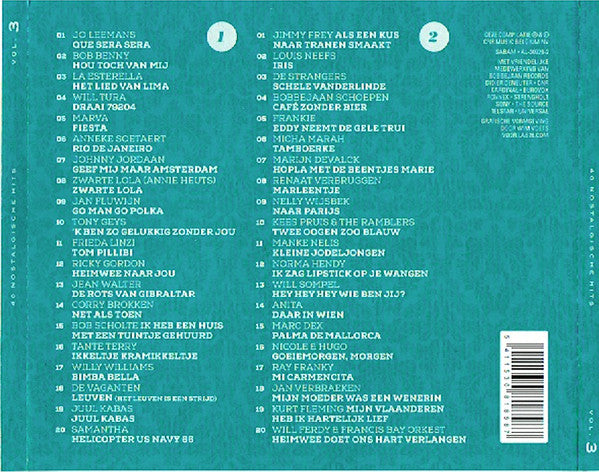Various : Liedjes Van Vroeger Volume 3 - 40 Nostalgische Hits (2xCD, Comp)
