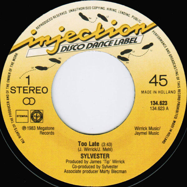Sylvester : Too Late / He'll Understand (7", Single)