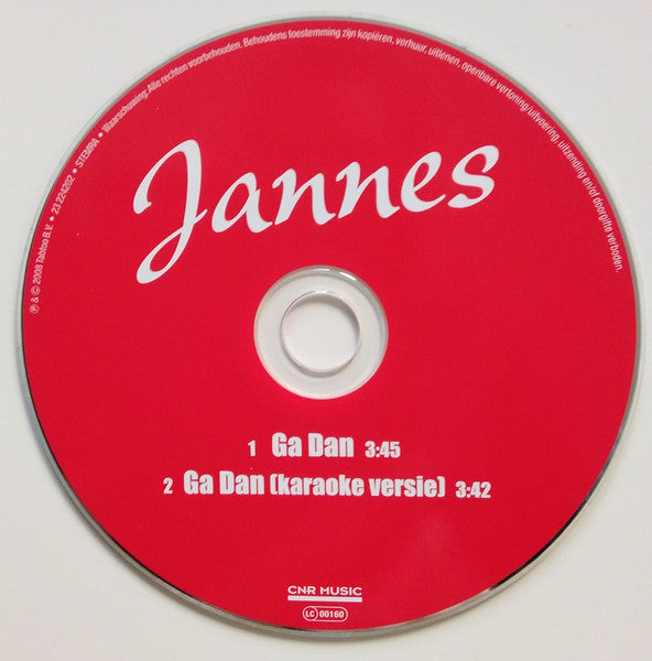 Jannes : Ga Dan (CD, Single, Dis + Dig)