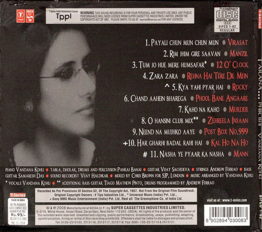 Vandana Kohli : Tarana... Phir Bhi (CD, Album)