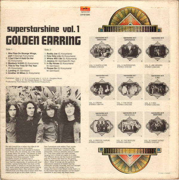 Golden Earring : Superstarshine Vol. 1 (LP, Comp)
