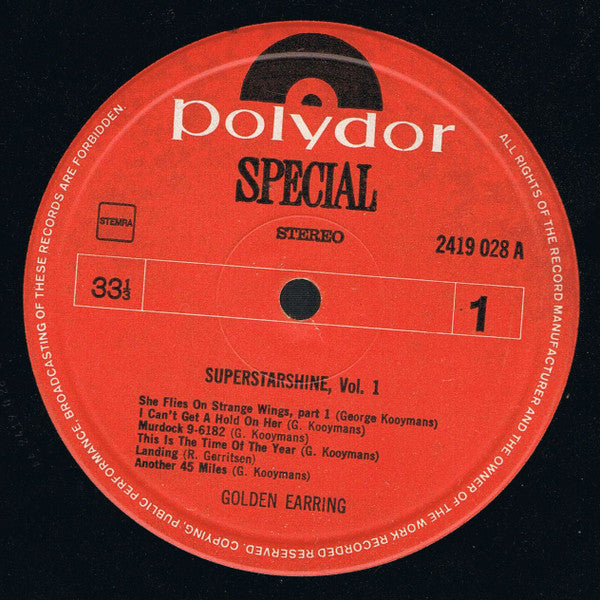 Golden Earring : Superstarshine Vol. 1 (LP, Comp)