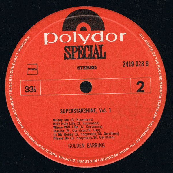 Golden Earring : Superstarshine Vol. 1 (LP, Comp)