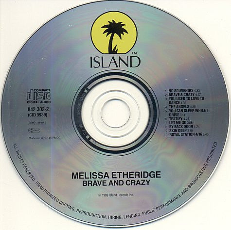 Melissa Etheridge : Brave And Crazy (CD, Album)