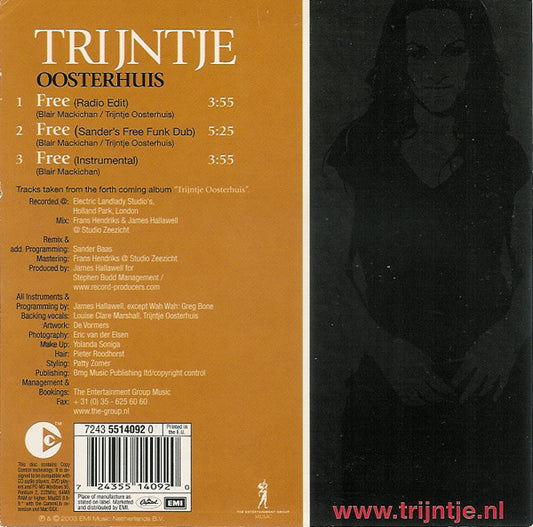 Trijntje Oosterhuis : Free (CD, Single, Copy Prot.)