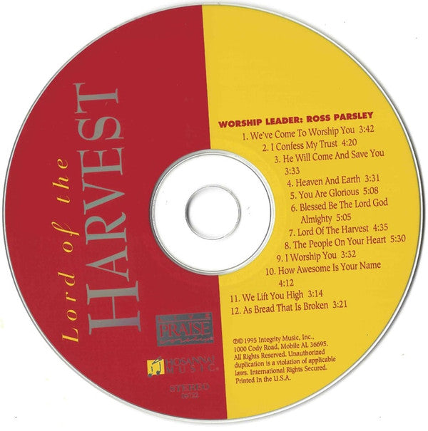 Ross Parsley : Lord Of The Harvest (CD, Album)