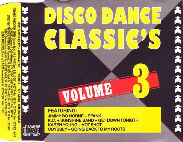 Various : Disco Dance Classic's Volume 3 (CD, Comp)